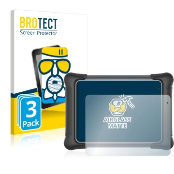 Parte frontal de un envase de producto con el logotipo de la marca BROTECT. Al lado se muestra el dispositivo Autel MaxiSys El