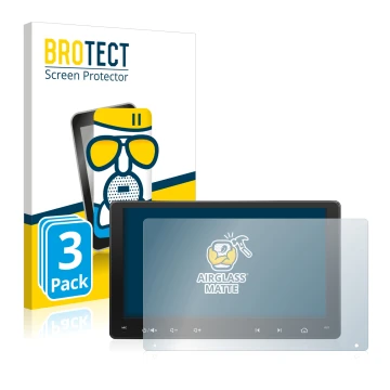 Parte frontal de un envase de producto con el logotipo de la marca BROTECT. Al lado se muestra el dispositivo Atoto A6 PF 9 Zo
