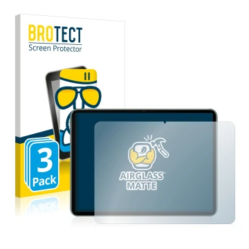 Parte frontal de un envase de producto con el logotipo de la marca BROTECT. Al lado se muestra el dispositivo OnePlus Pad con 