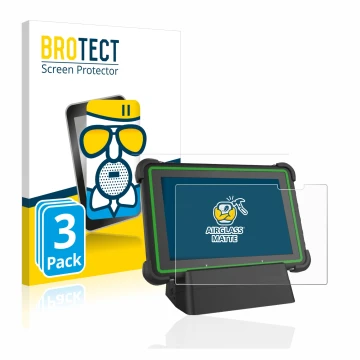 Parte frontal de un envase de producto con el logotipo de la marca BROTECT. Al lado se muestra el dispositivo Hella Gutmann Me