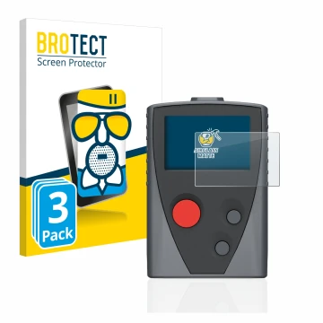 Parte frontal de un envase de producto con el logotipo de la marca BROTECT. Al lado se muestra el dispositivo Swissphone Boss 