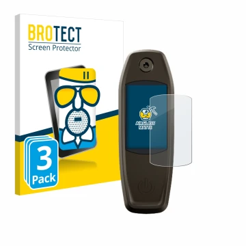 Parte frontal de un envase de producto con el logotipo de la marca BROTECT. Al lado se muestra el dispositivo Specialized Mast