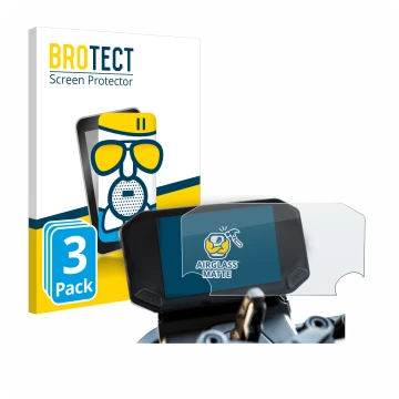 Parte frontal de un envase de producto con el logotipo de la marca BROTECT. Al lado se muestra el dispositivo VOGE 350 AC con 