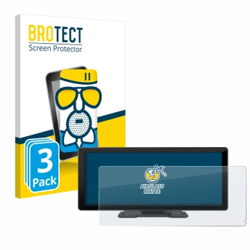 Parte frontal de un envase de producto con el logotipo de la marca BROTECT. Al lado se muestra el dispositivo Carpuride W103 1