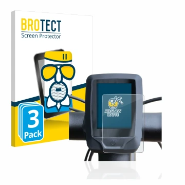 Parte frontal de un envase de producto con el logotipo de la marca BROTECT. Al lado se muestra el dispositivo Specialized turb