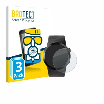 Parte frontal de un envase de producto con el logotipo de la marca BROTECT. Al lado se muestra el dispositivo Shot Scope X5 co