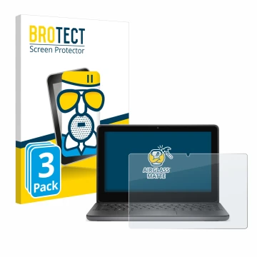 Parte frontal de un envase de producto con el logotipo de la marca BROTECT. Al lado se muestra el dispositivo Dell Latitude 31