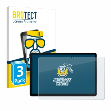 Parte frontal de un envase de producto con el logotipo de la marca BROTECT. Al lado se muestra el dispositivo Samsung Galaxy T