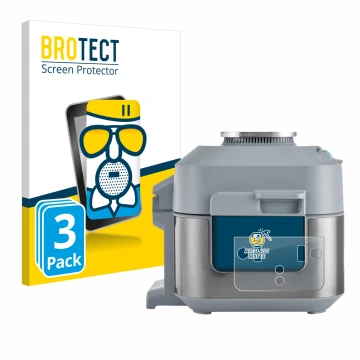 Parte frontal de un envase de producto con el logotipo de la marca BROTECT. Al lado se muestra el dispositivo Ninja Speedi Rap