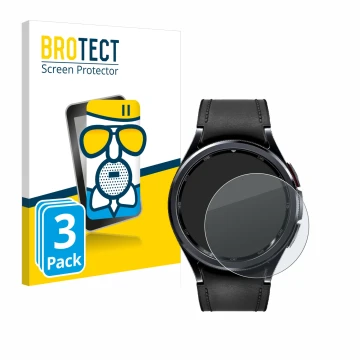 Parte frontal de un envase de producto con el logotipo de la marca BROTECT. Al lado se muestra el dispositivo Samsung Galaxy W