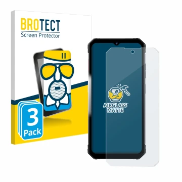 Parte frontal de un envase de producto con el logotipo de la marca BROTECT. Al lado se muestra el dispositivo Fossibot F102 co