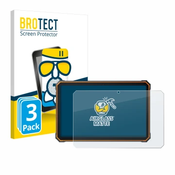 Parte frontal de un envase de producto con el logotipo de la marca BROTECT. Al lado se muestra el dispositivo Blackview Active
