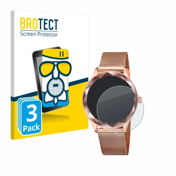 Parte frontal de un envase de producto con el logotipo de la marca BROTECT. Al lado se muestra el dispositivo Lotus SMARTIME 5