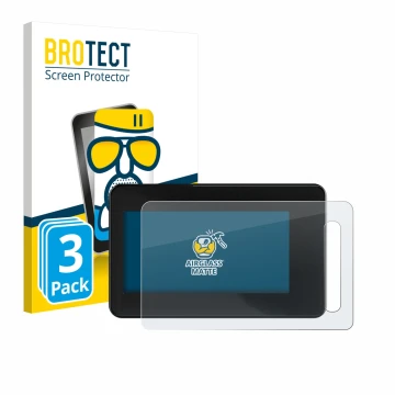 Parte frontal de un envase de producto con el logotipo de la marca BROTECT. Al lado se muestra el dispositivo Shimano Steps SC