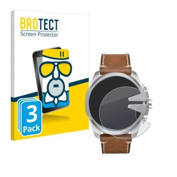 Parte frontal de un envase de producto con el logotipo de la marca BROTECT. Al lado se muestra el dispositivo Diesel Mega Chie