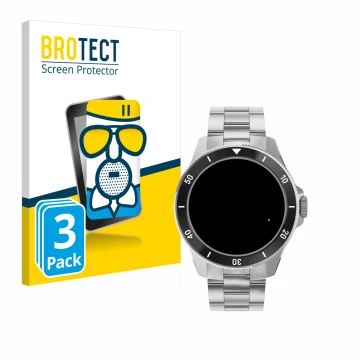 Parte frontal de un envase de producto con el logotipo de la marca BROTECT. Al lado se muestra el dispositivo Withings ScanWat