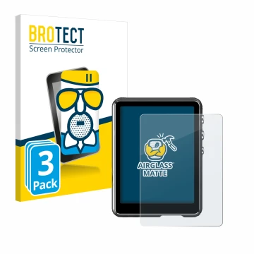 Parte frontal de un envase de producto con el logotipo de la marca BROTECT. Al lado se muestra el dispositivo Mechen M3 con su