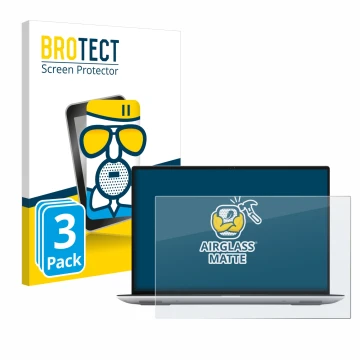 Parte frontal de un envase de producto con el logotipo de la marca BROTECT. Al lado se muestra el dispositivo Dell Precision 5