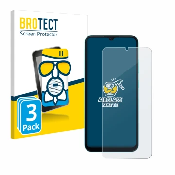 Parte frontal de un envase de producto con el logotipo de la marca BROTECT. Al lado se muestra el dispositivo Oscal Flat 1C co