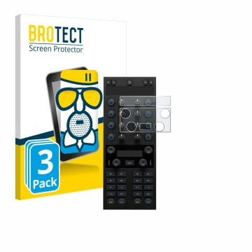 Parte frontal de un envase de producto con el logotipo de la marca BROTECT. Al lado se muestra el dispositivo Native Instrumen