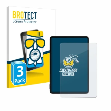 Parte frontal de un envase de producto con el logotipo de la marca BROTECT. Al lado se muestra el dispositivo Xiaomi Pad 6S Pr