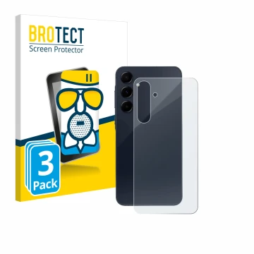 Parte frontal de un envase de producto con el logotipo de la marca BROTECT. Al lado se muestra el dispositivo Samsung Galaxy A