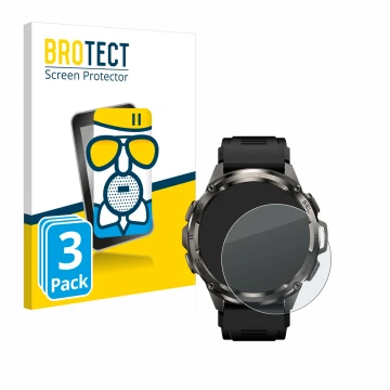 Parte frontal de un envase de producto con el logotipo de la marca BROTECT. Al lado se muestra el dispositivo Kospet Tank T3 U