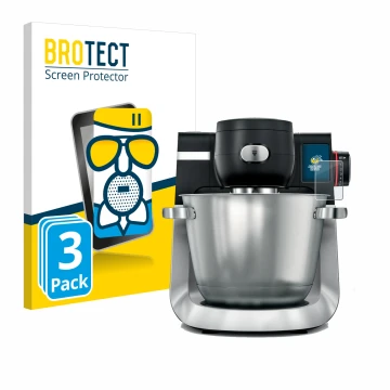 Parte frontal de un envase de producto con el logotipo de la marca BROTECT. Al lado se muestra el dispositivo Bosch MUM Serie 