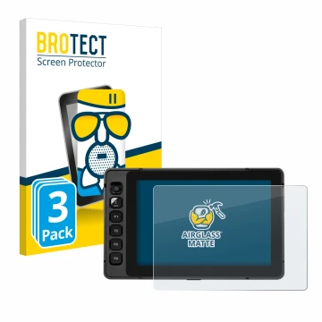 Parte frontal de un envase de producto con el logotipo de la marca BROTECT. Al lado se muestra el dispositivo SmallHD Ultra 7 