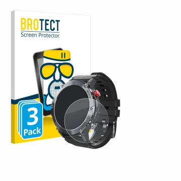 Parte frontal de un envase de producto con el logotipo de la marca BROTECT. Al lado se muestra el dispositivo Darmowade Smartw
