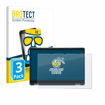 Parte frontal de un envase de producto con el logotipo de la marca BROTECT. Al lado se muestra el dispositivo Dell Latitude 53
