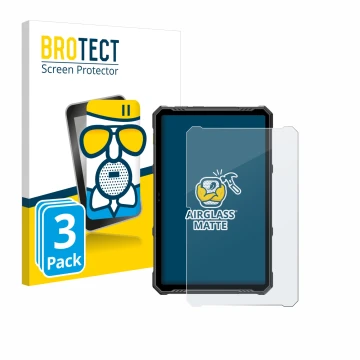 Parte frontal de un envase de producto con el logotipo de la marca BROTECT. Al lado se muestra el dispositivo Ulefone Armor Pa