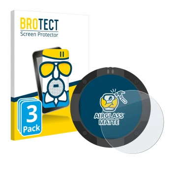 Parte frontal de un envase de producto con el logotipo de la marca BROTECT. Al lado se muestra el dispositivo Beeline Moto II 