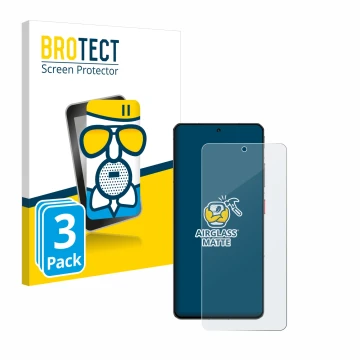 Parte frontal de un envase de producto con el logotipo de la marca BROTECT. Al lado se muestra el dispositivo ZTE Nubia Z60S P