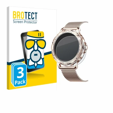 Parte frontal de un envase de producto con el logotipo de la marca BROTECT. Al lado se muestra el dispositivo Darmowade Smartw