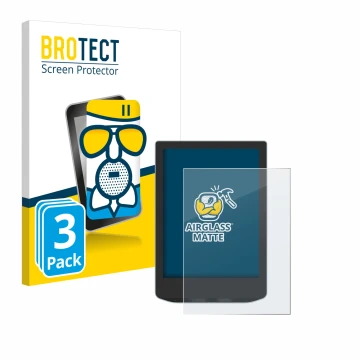 Parte frontal de un envase de producto con el logotipo de la marca BROTECT. Al lado se muestra el dispositivo Vivlio Light HD 