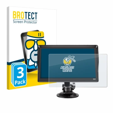 Parte frontal de un envase de producto con el logotipo de la marca BROTECT. Al lado se muestra el dispositivo Xgody X10 9