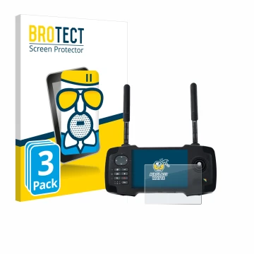 Parte frontal de un envase de producto con el logotipo de la marca BROTECT. Al lado se muestra el dispositivo Toslon XR500 con