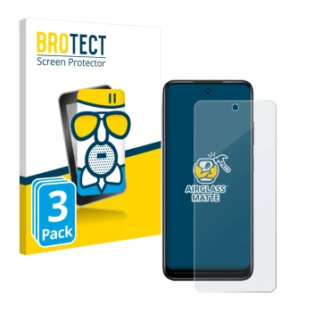 Parte frontal de un envase de producto con el logotipo de la marca BROTECT. Al lado se muestra el dispositivo Infinix Hot 30 P