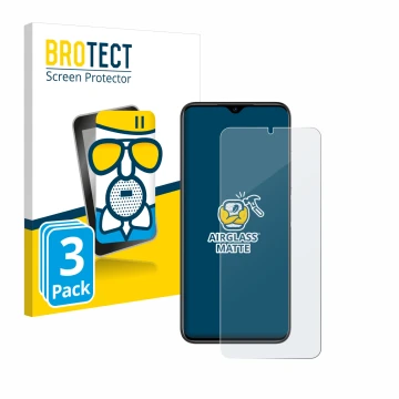 Parte frontal de un envase de producto con el logotipo de la marca BROTECT. Al lado se muestra el dispositivo Doogee N50 Pro c