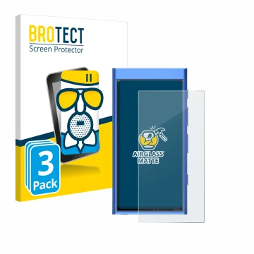 Parte frontal de un envase de producto con el logotipo de la marca BROTECT. Al lado se muestra el dispositivo Hiby Digital M30