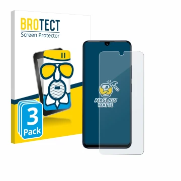 Parte frontal de un envase de producto con el logotipo de la marca BROTECT. Al lado se muestra el dispositivo Xiaomi Redmi 14C