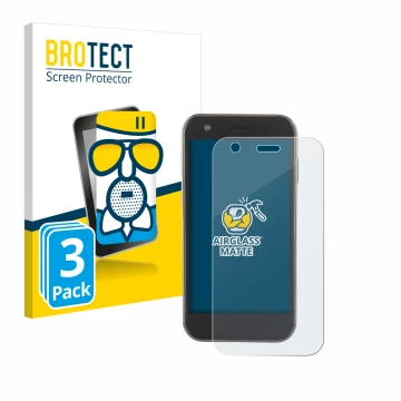 Parte frontal de un envase de producto con el logotipo de la marca BROTECT. Al lado se muestra el dispositivo Soyes XS12 con s