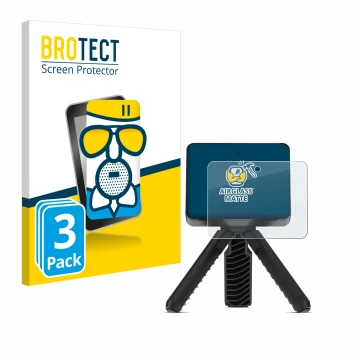 Parte frontal de un envase de producto con el logotipo de la marca BROTECT. Al lado se muestra el dispositivo Garmin Approach 