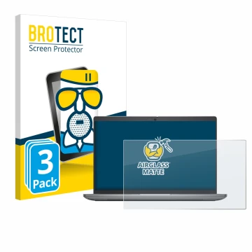 Parte frontal de un envase de producto con el logotipo de la marca BROTECT. Al lado se muestra el dispositivo Dell Latitude 54