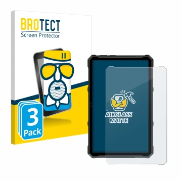 Parte frontal de un envase de producto con el logotipo de la marca BROTECT. Al lado se muestra el dispositivo Ulefone Armor Pa