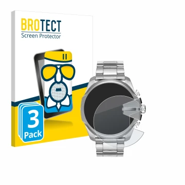Parte frontal de un envase de producto con el logotipo de la marca BROTECT. Al lado se muestra el dispositivo Diesel Mega Chie