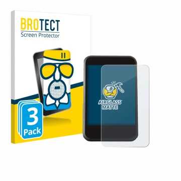 Parte frontal de un envase de producto con el logotipo de la marca BROTECT. Al lado se muestra el dispositivo Freesky YL81F co