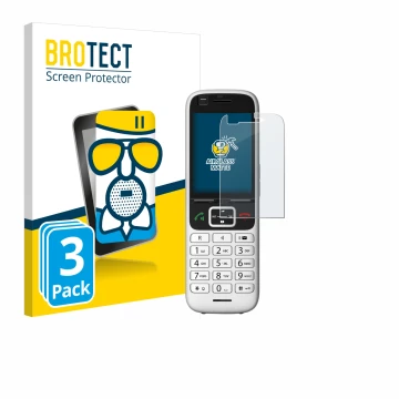 Parte frontal de un envase de producto con el logotipo de la marca BROTECT. Al lado se muestra el dispositivo Unify OpenScape 