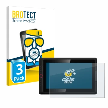 Parte frontal de un envase de producto con el logotipo de la marca BROTECT. Al lado se muestra el dispositivo XP-Pen Artist 15